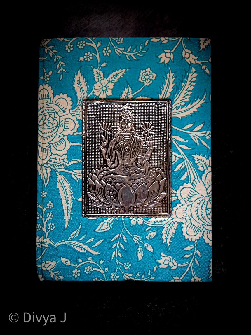 Front view of Bohemian alley metal diary